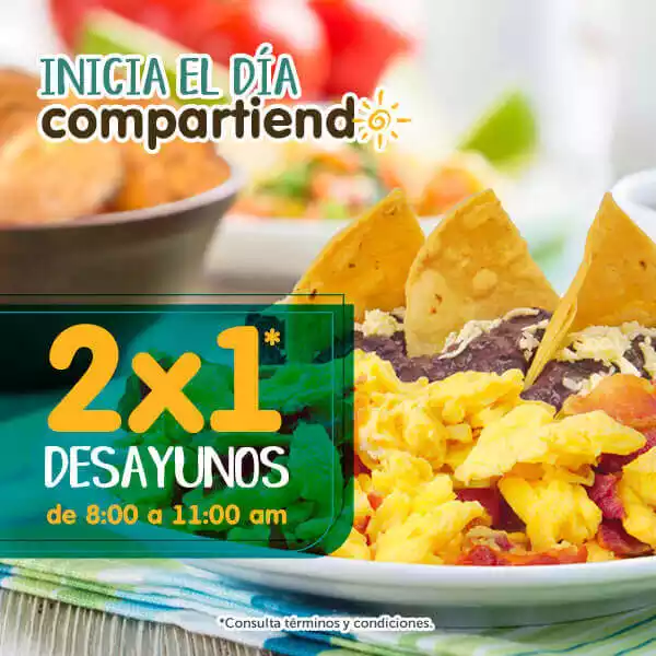 Promoción 2x1 Desayuno